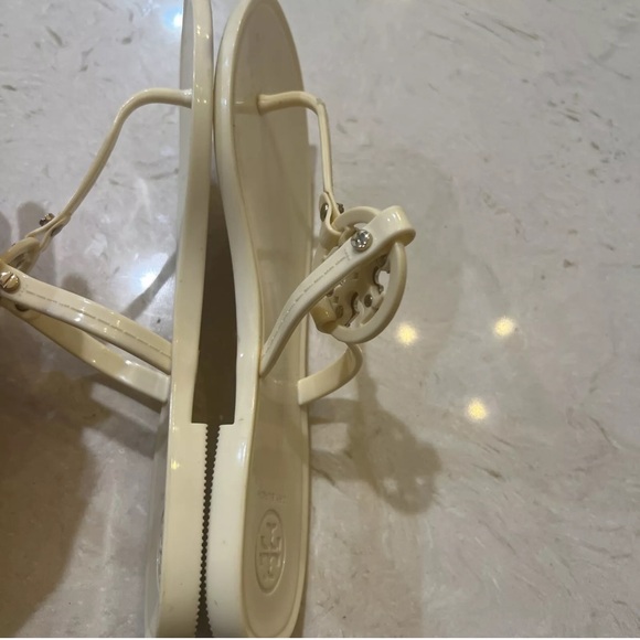 Tory Burch Mini Miller Flat Thong Sandals 6M ivory off white - Picture 10 of 10